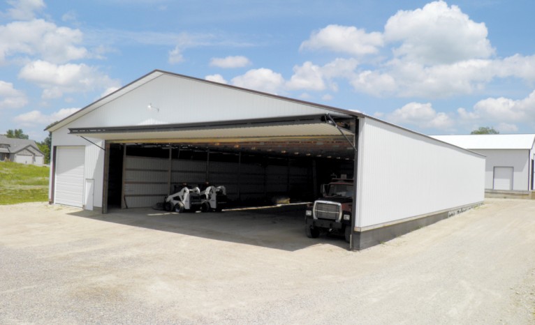 Industrial Hangar with Bi-Fold Door